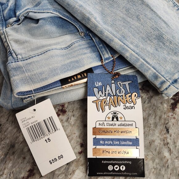 NWT Almost Famous Jeggings Waist Trainer Jean Juniors size 15 - Picture 8 of 8